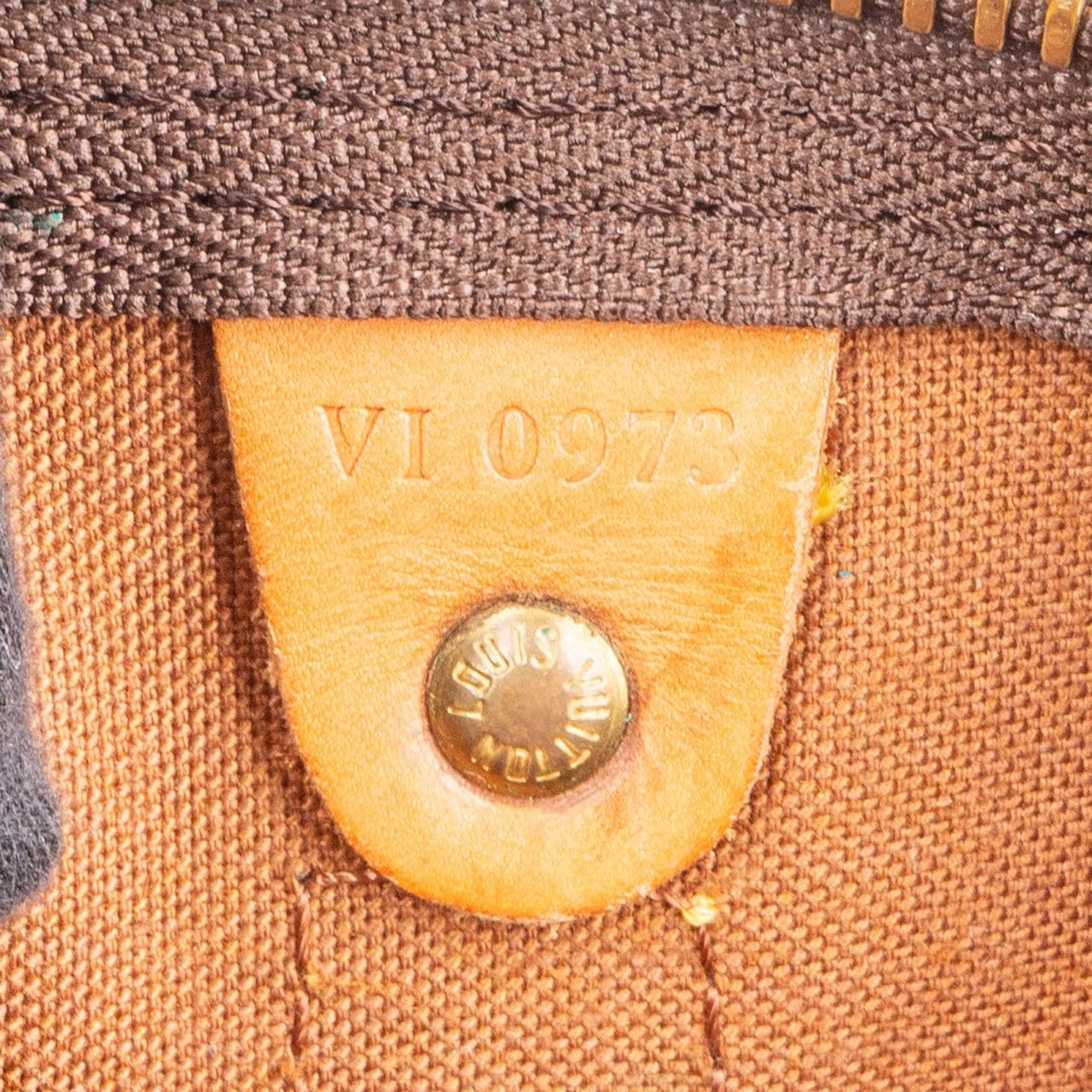 Louis Vuitton Monogram Canvas Keepall 50 Bandoulière Travel Bag Bruin