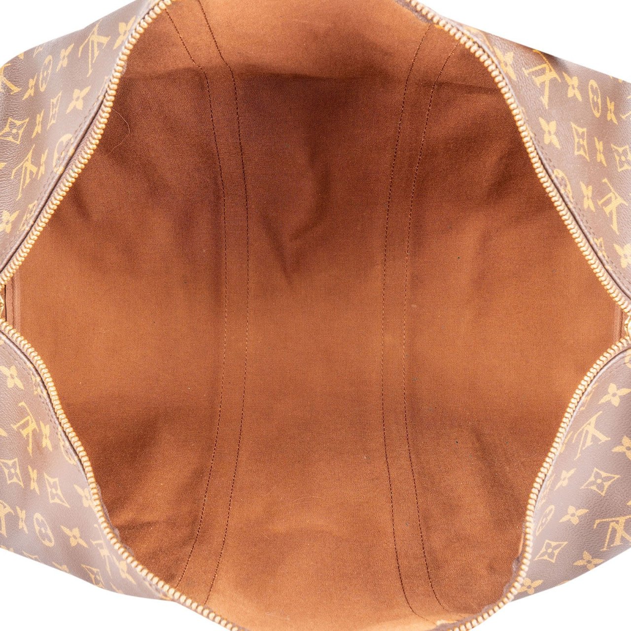 Louis Vuitton Monogram Canvas Keepall 50 Bandoulière Travel Bag Bruin