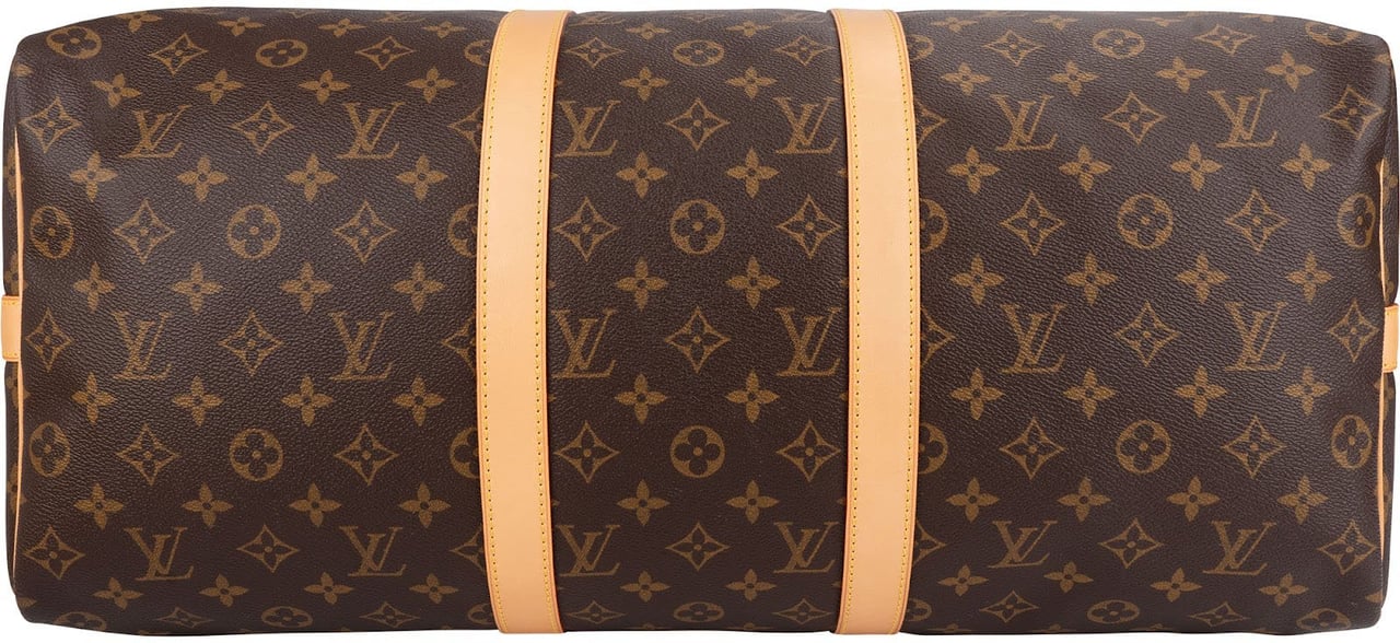 Louis Vuitton Monogram Canvas Keepall 50 Bandoulière Travel Bag Bruin