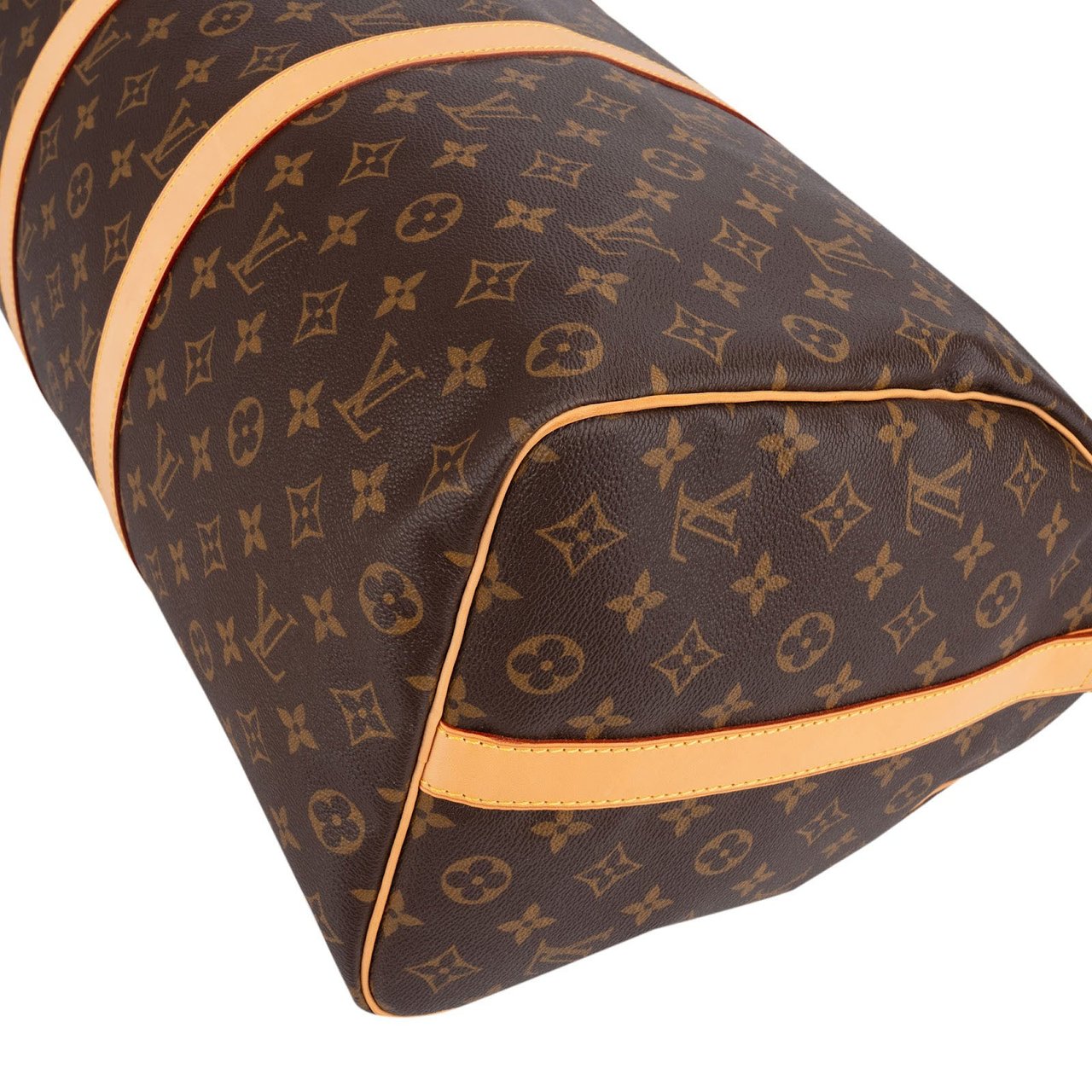 Louis Vuitton Monogram Canvas Keepall 50 Bandoulière Travel Bag Bruin