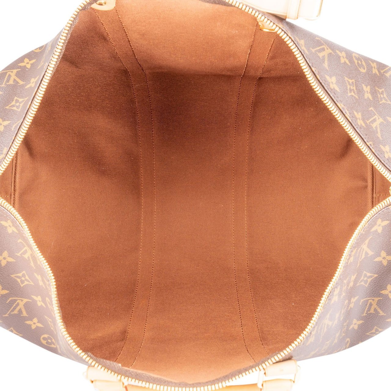 Louis Vuitton Monogram Canvas Keepall 50 Bandoulière Travel Bag Bruin