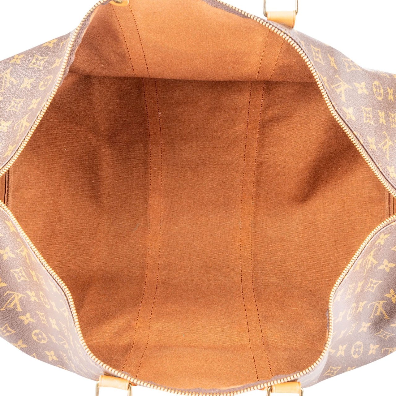 Louis Vuitton Monogram Canvas Keepall 60 Bandoulière Travel Bag Bruin