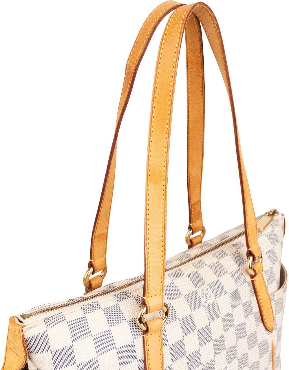 Louis Vuitton Monogram Damier Azur Canvas Totally PM Shoulder Bag Wit