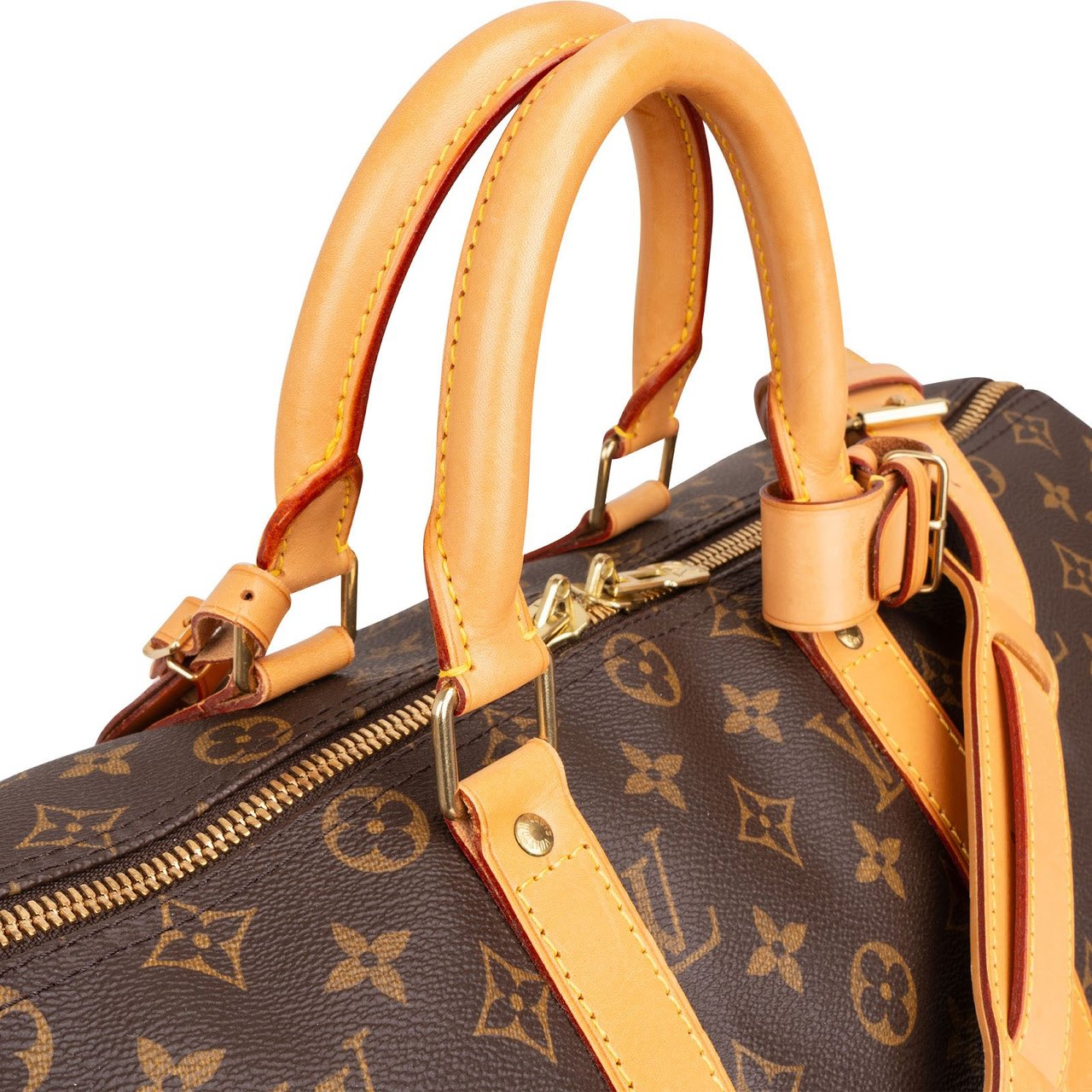 Louis Vuitton Monogram Canvas Keepall 45 Bandoulière Travel Bag Bruin