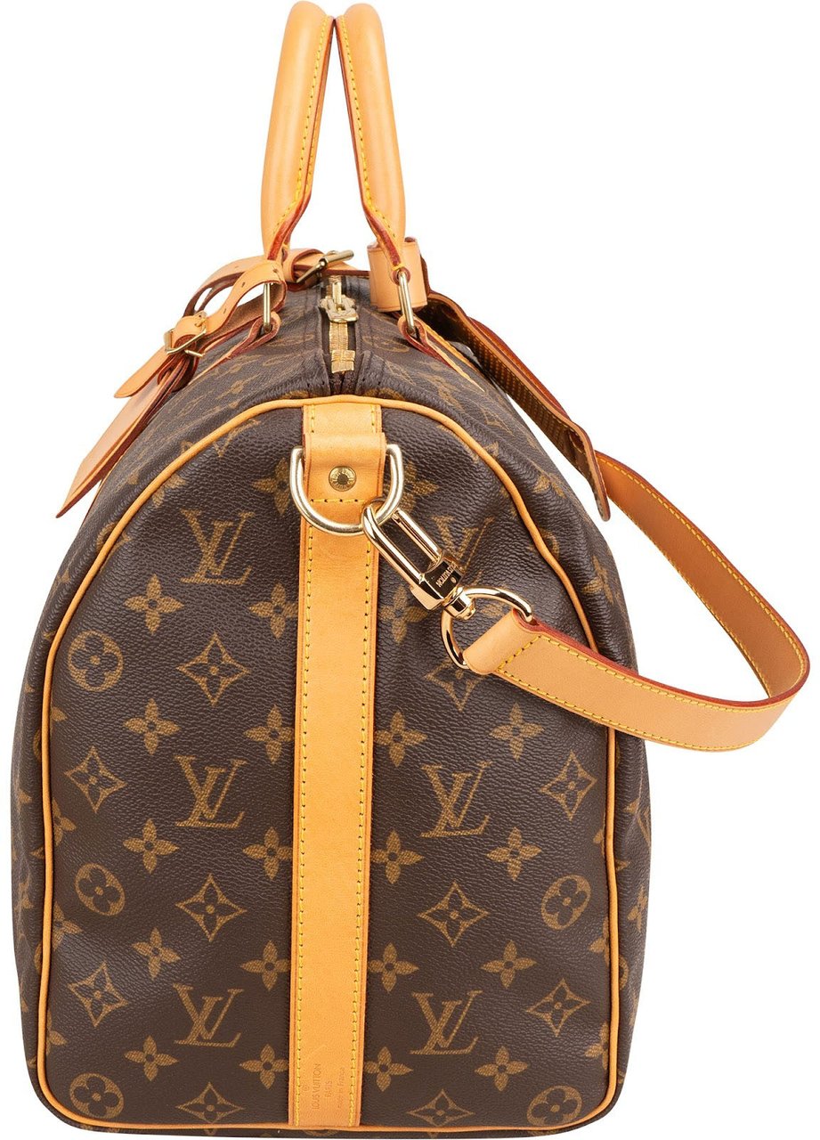 Louis Vuitton Monogram Canvas Keepall 45 Bandoulière Travel Bag Bruin