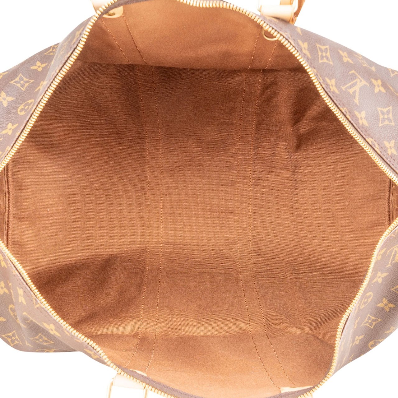 Louis Vuitton Monogram Canvas Keepall 55 Bandoulière Travel Bag Bruin