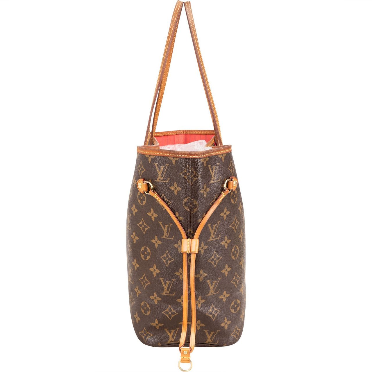 Louis Vuitton Monogram Canvas V Grenade Fuchsia Neverfull MM Shoulder Bag Bruin