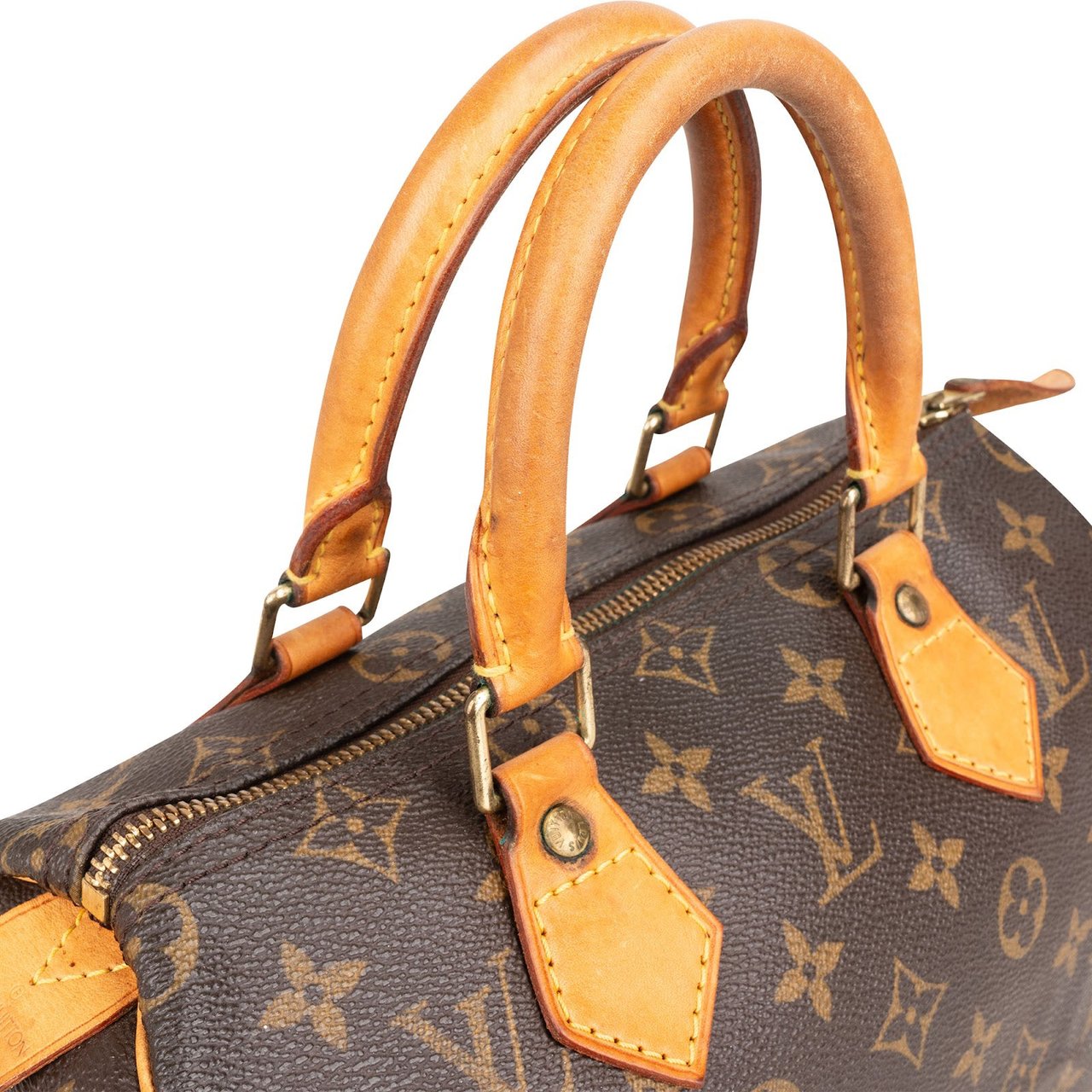 Louis Vuitton Monogram Canvas Speedy 25 Handbag Bruin