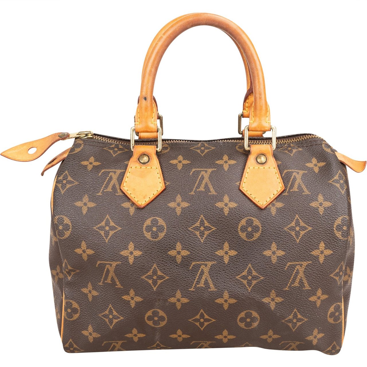Louis Vuitton Monogram Canvas Speedy 25 Handbag Bruin