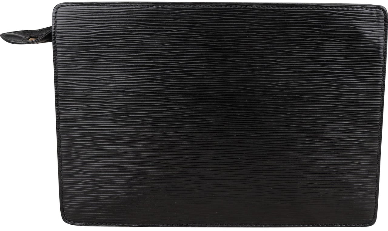 Louis Vuitton Noir Epi Leather Pochette Homme Clutch Zwart