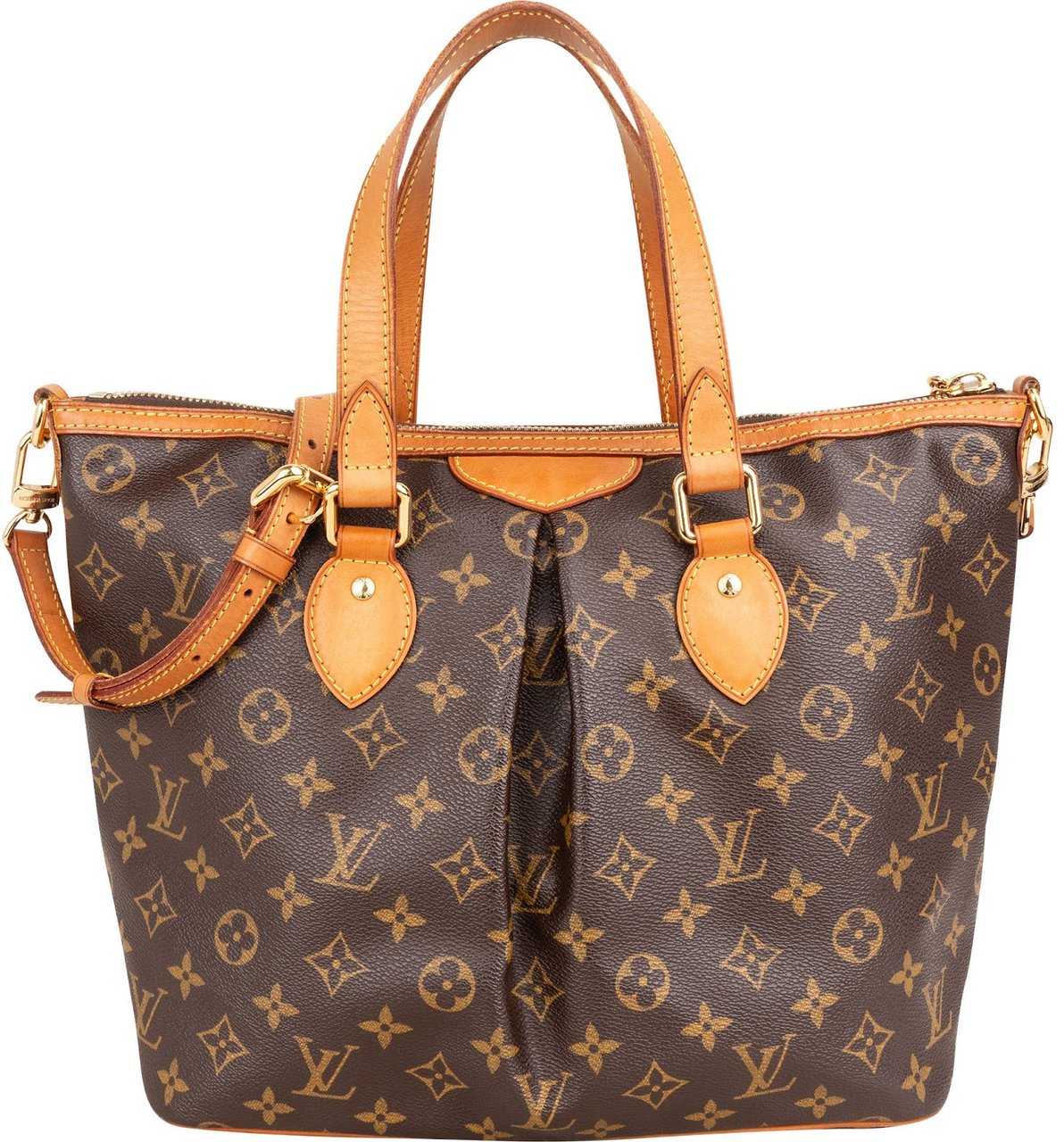 Louis Vuitton Monogram Canvas Palermo PM Handbag Bruin