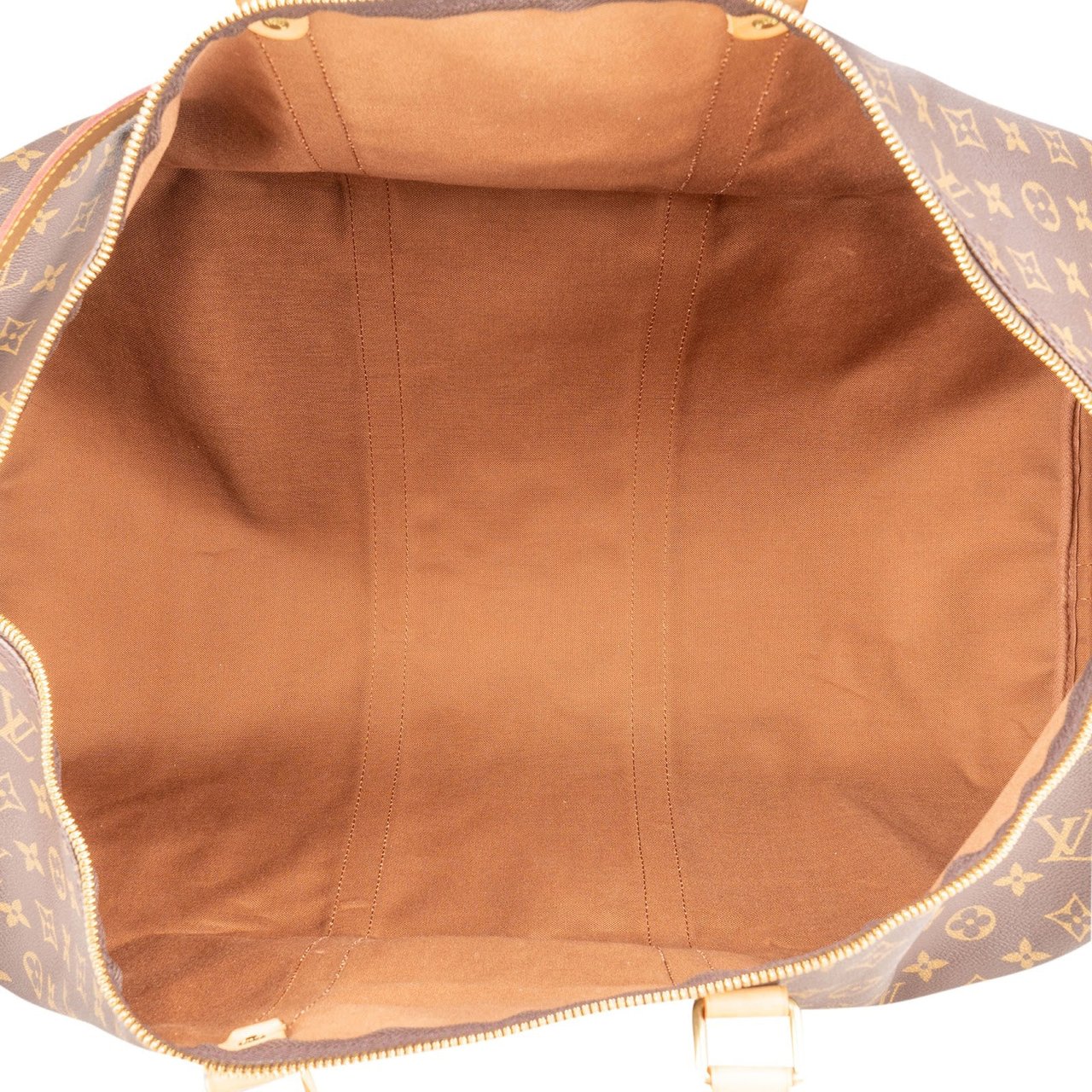 Louis Vuitton Monogram Canvas Keepall 60 Bandoulière Travel Bag Bruin