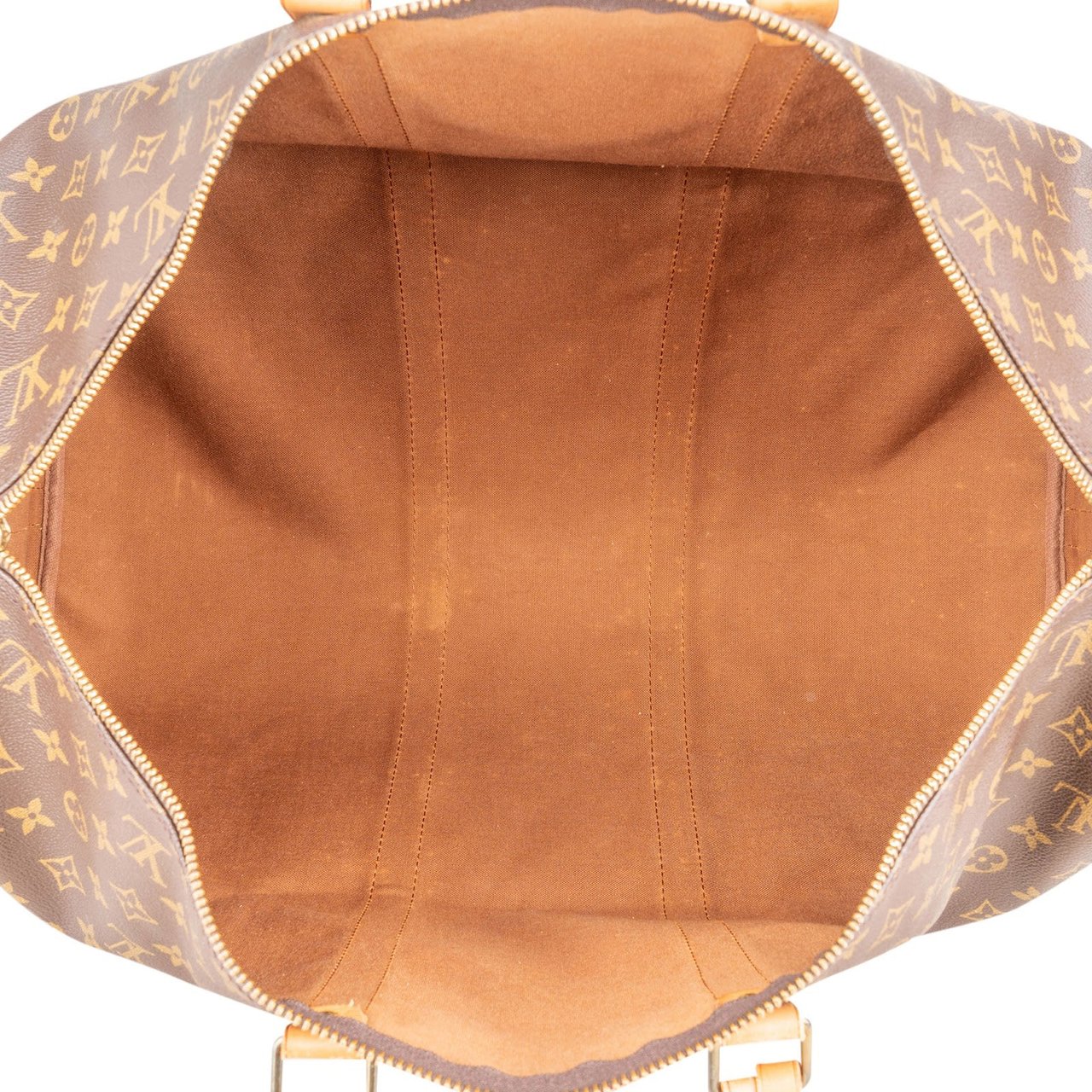 Louis Vuitton Monogram Canvas Keepall 55 Bandoulière Travel Bag Bruin