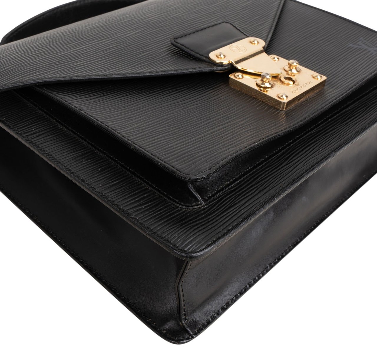 Louis Vuitton Noir Epi Leather Monceau Handbag Zwart