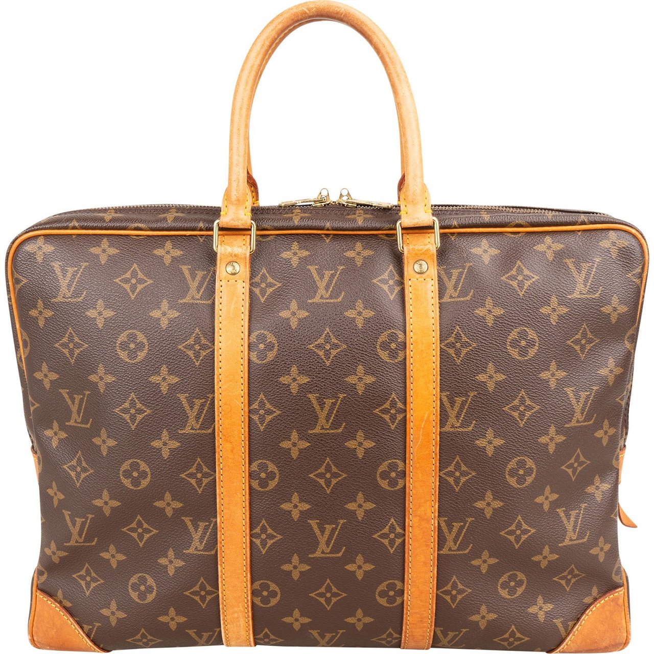 Louis Vuitton Monogram Canvas Porte-Documents Voyage Handbag Bruin