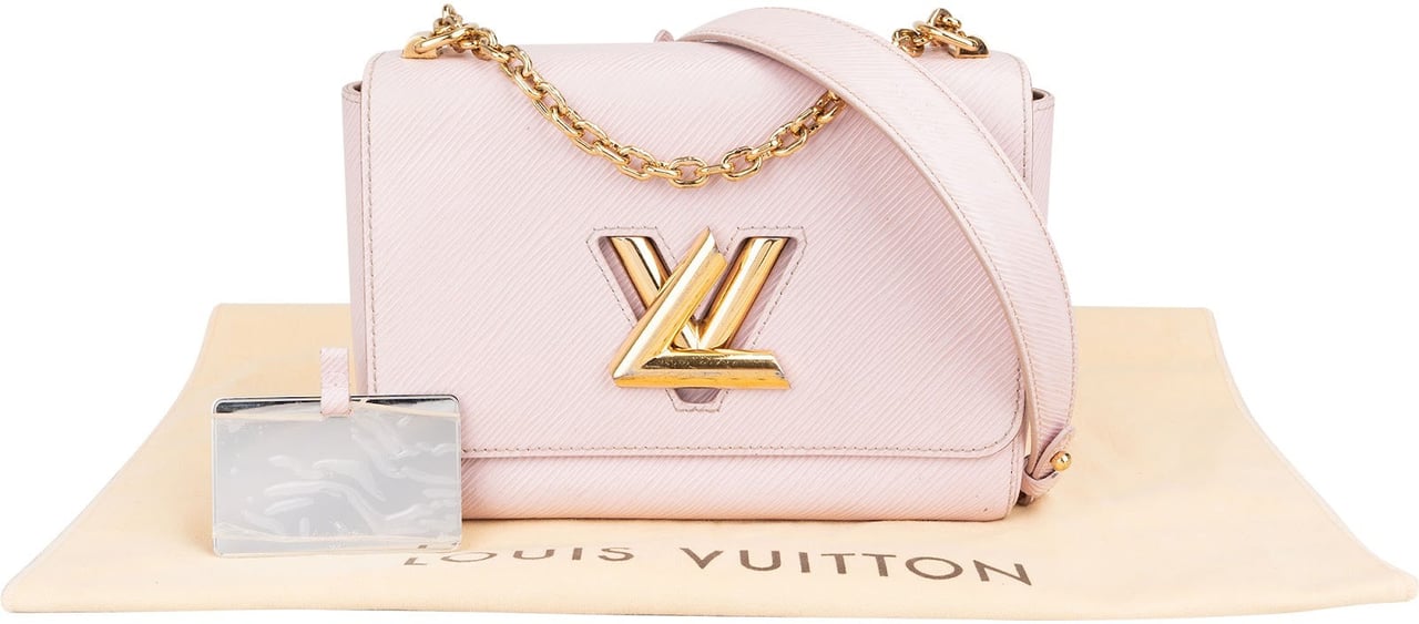 Louis Vuitton Light Pink Epi Leather Twist Crossbody Bag Rood