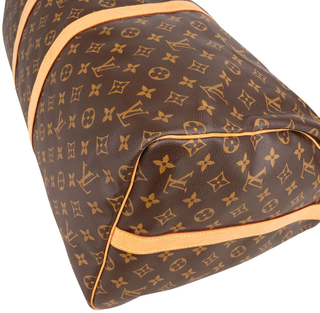 Louis Vuitton Monogram Canvas Keepall 55 Bandoulière Travel Bag Bruin