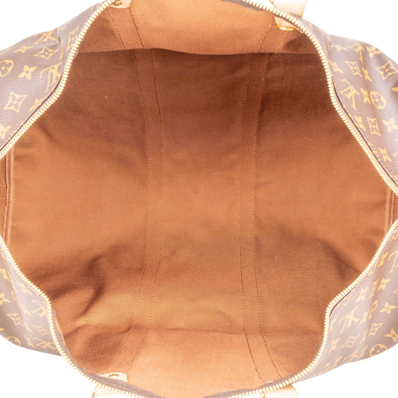 Louis Vuitton Monogram Canvas Keepall 55 Bandoulière Travel Bag Bruin