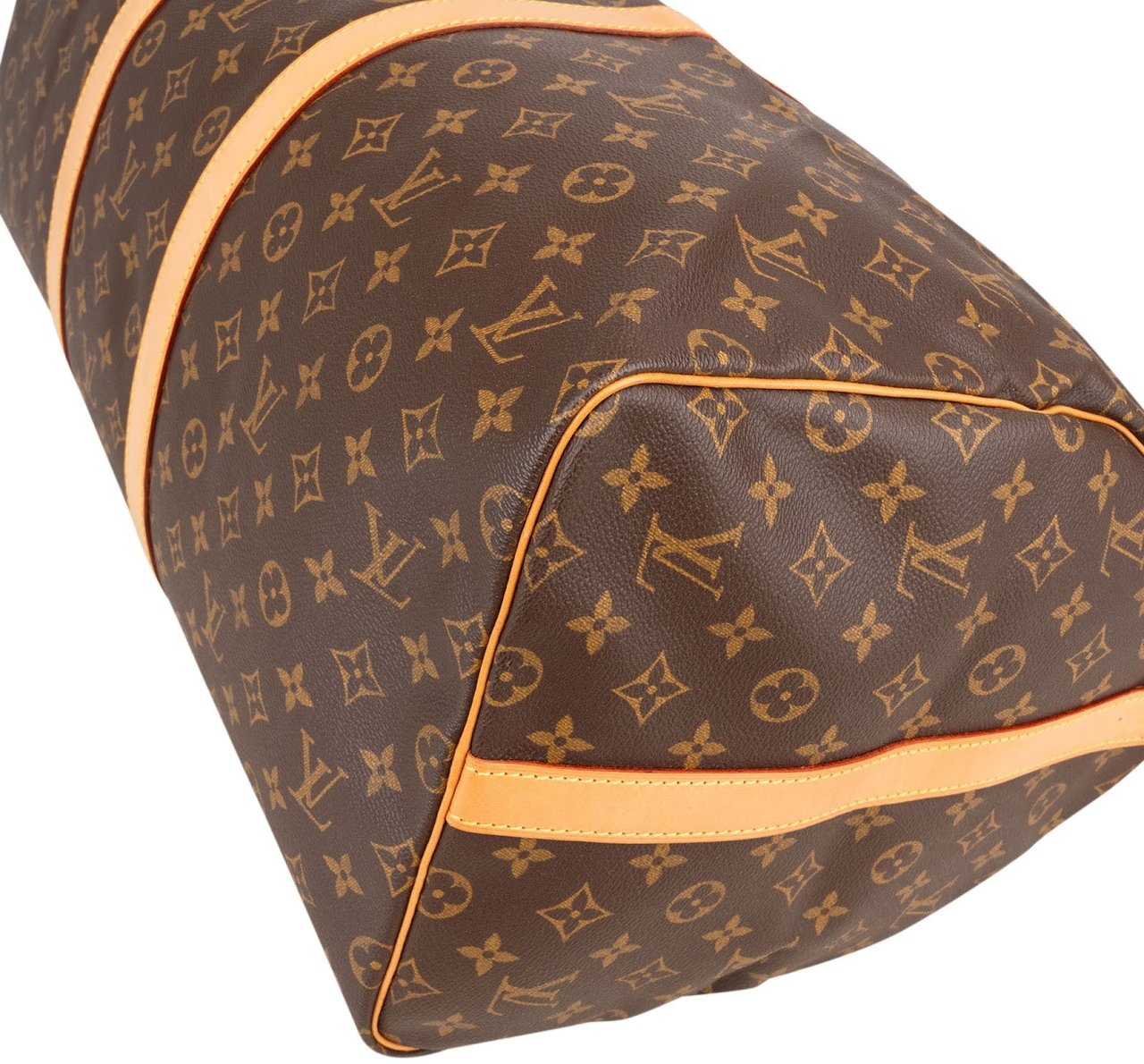 Louis Vuitton Monogram Canvas Keepall 55 Bandoulière Travel Bag Bruin