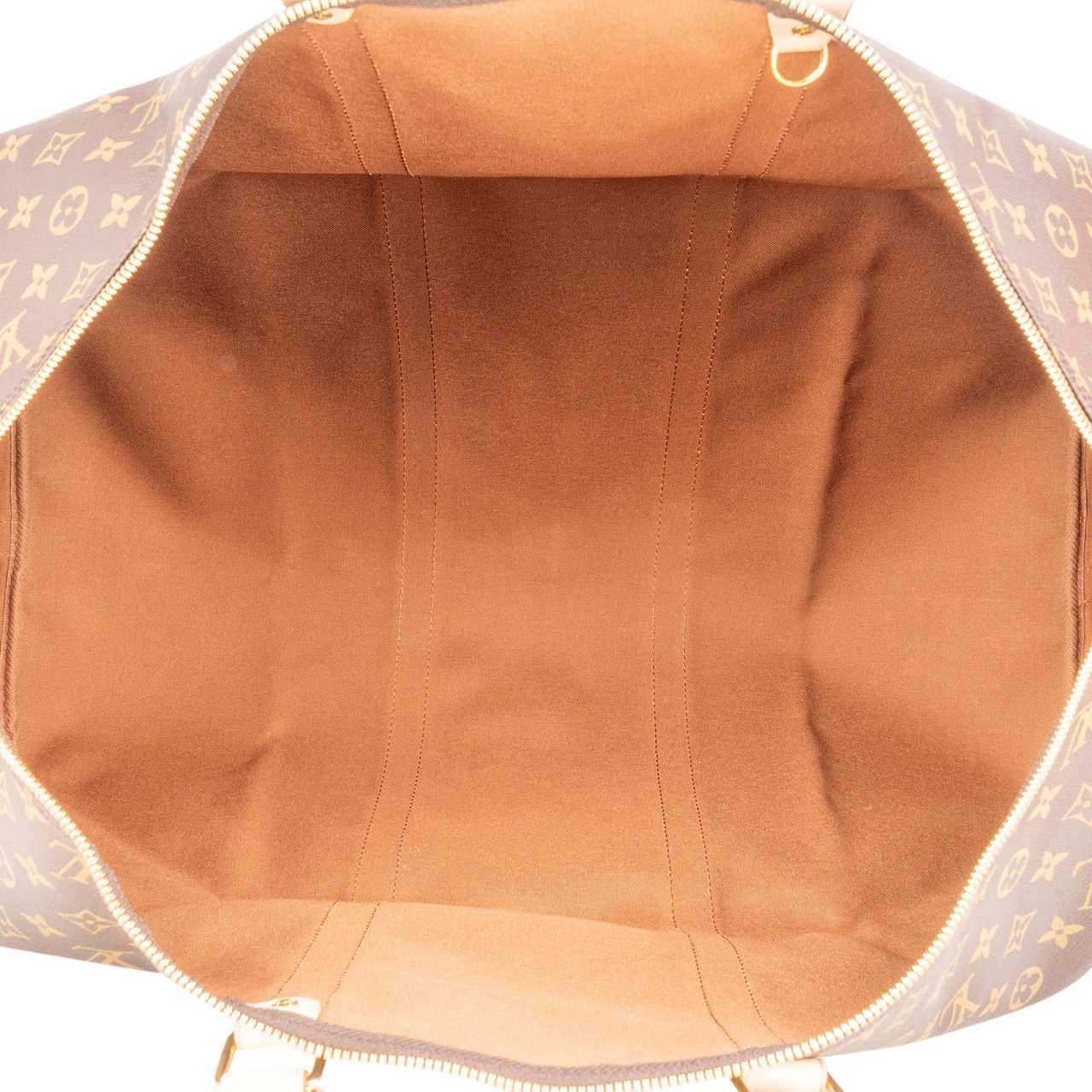 Louis Vuitton Monogram Canvas Keepall 60 Bandoulière Travel Bag Bruin