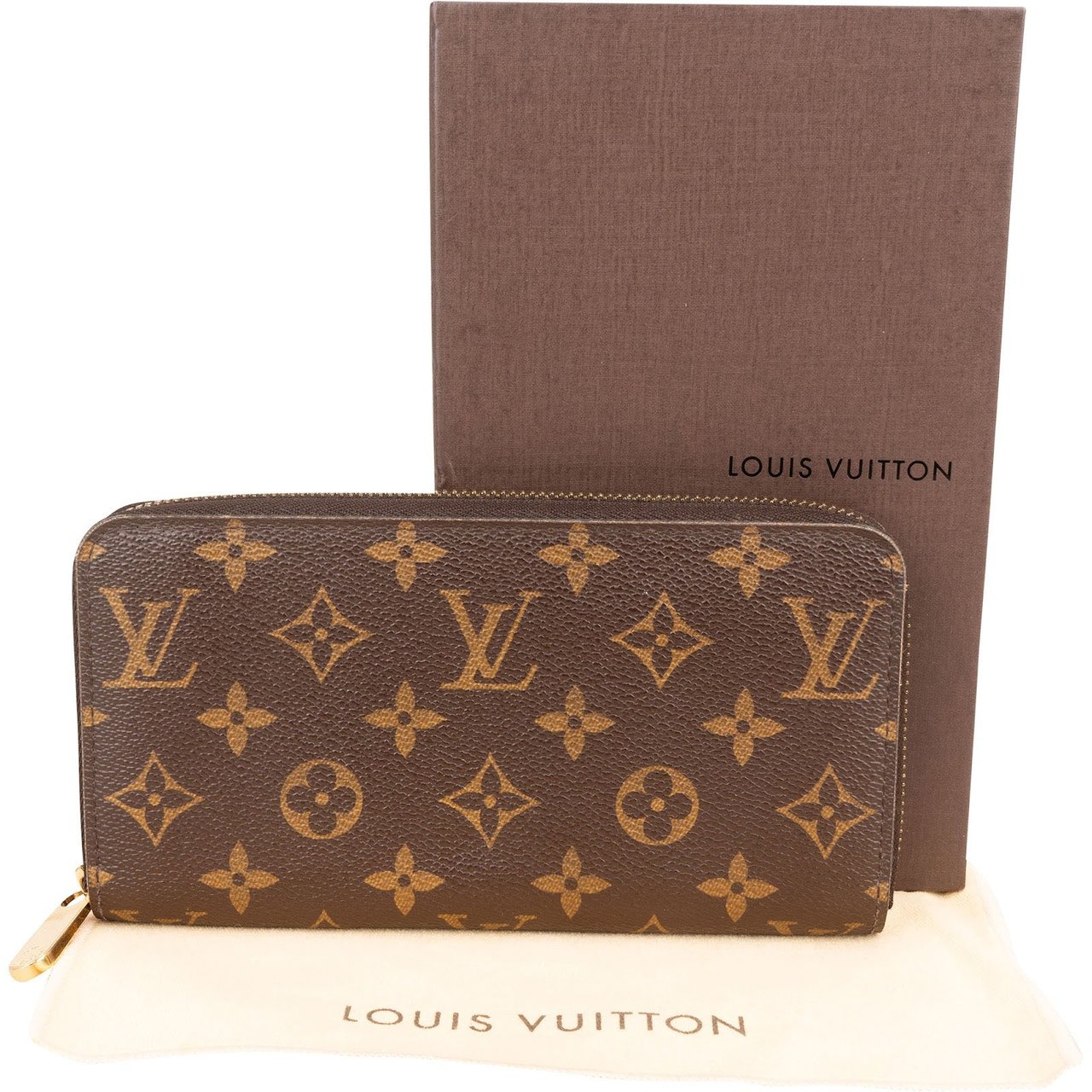 Louis Vuitton Monogram Canvas Zippy Wallet Bruin