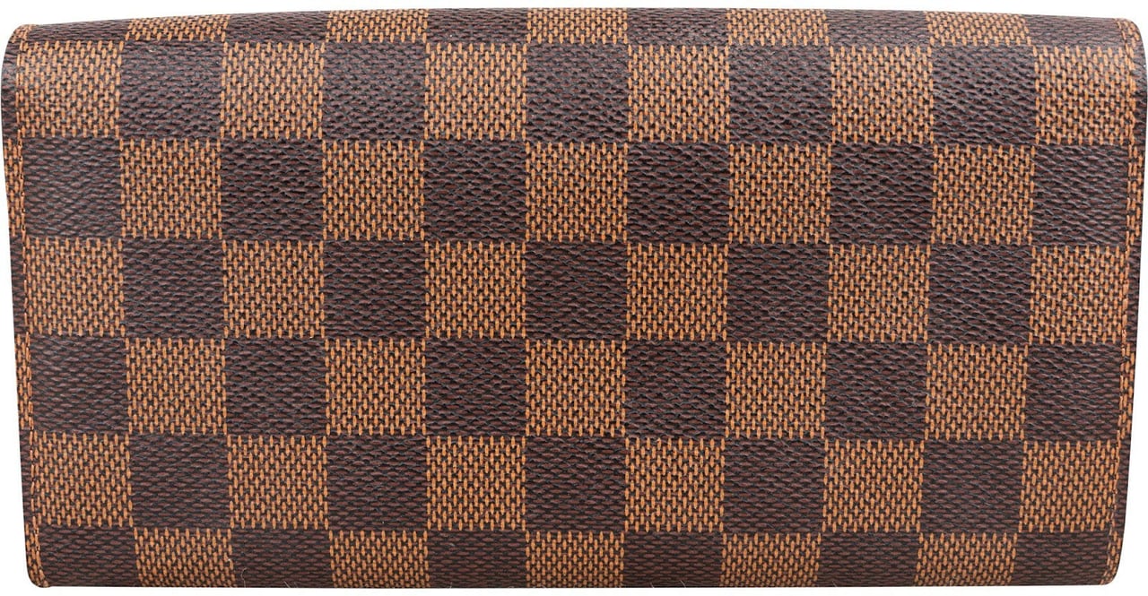 Louis Vuitton Monogram Damier Ebene Sarah Wallet Bruin