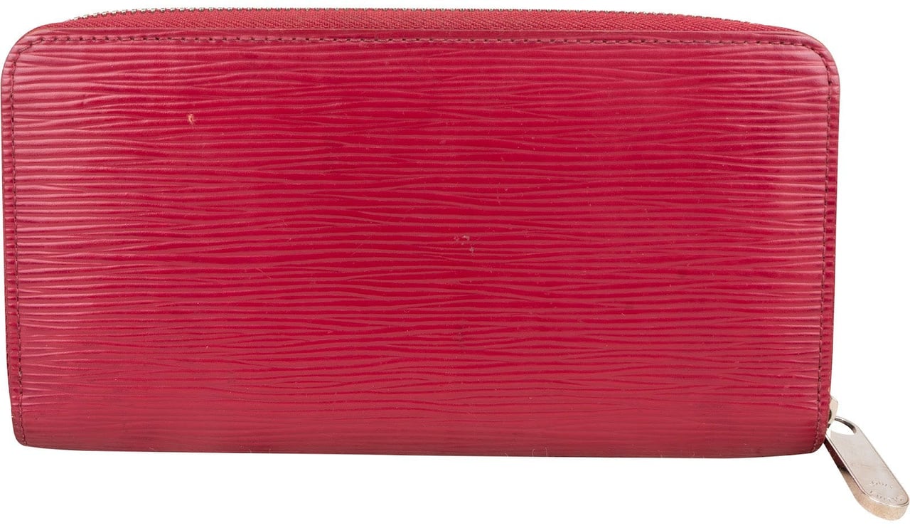 Louis Vuitton Fuchsia Epi Leather Zippy Wallet Rood