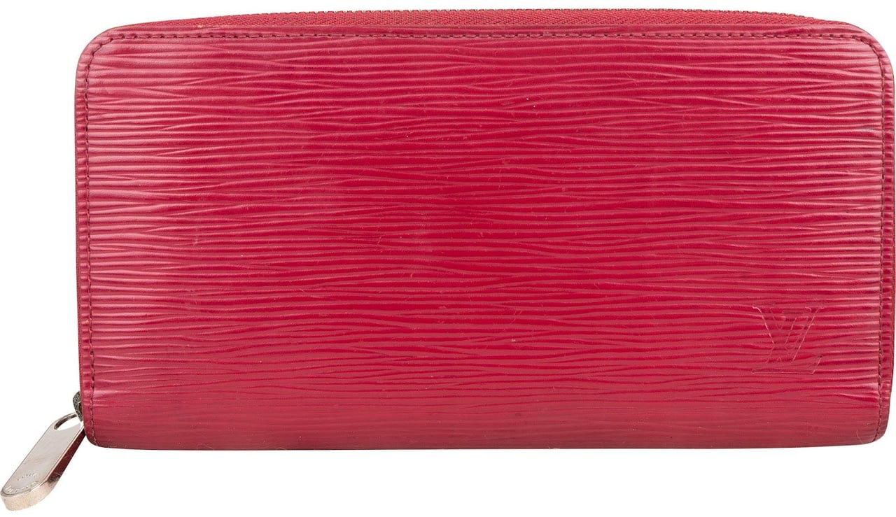 Louis Vuitton Fuchsia Epi Leather Zippy Wallet Rood
