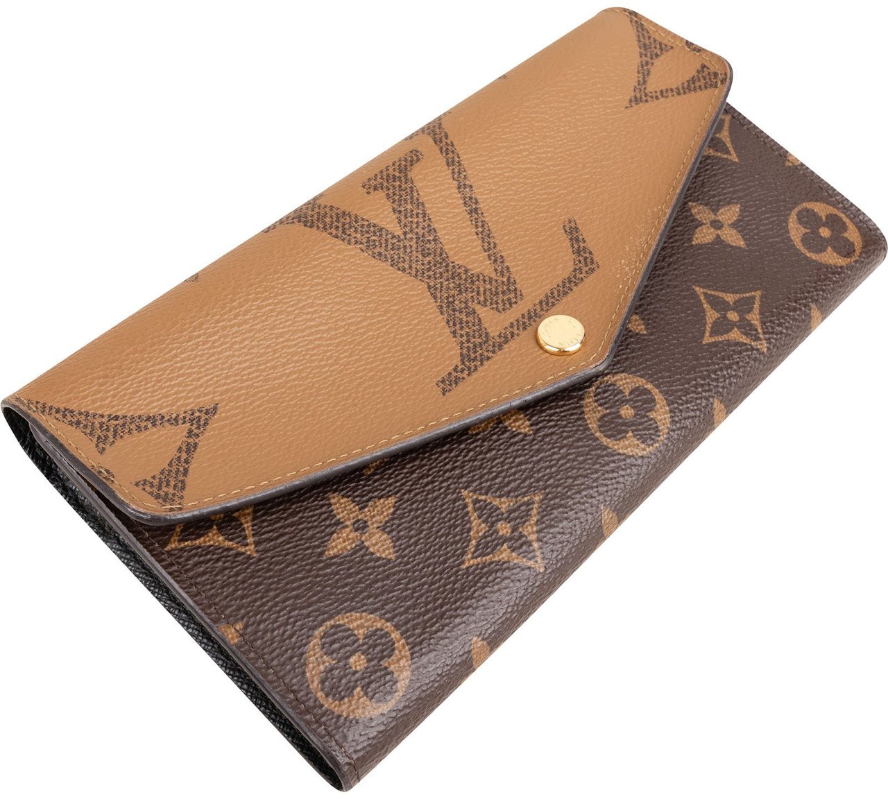 Louis Vuitton Monogram Giant Reverse Canvas Sarah Wallet Bruin