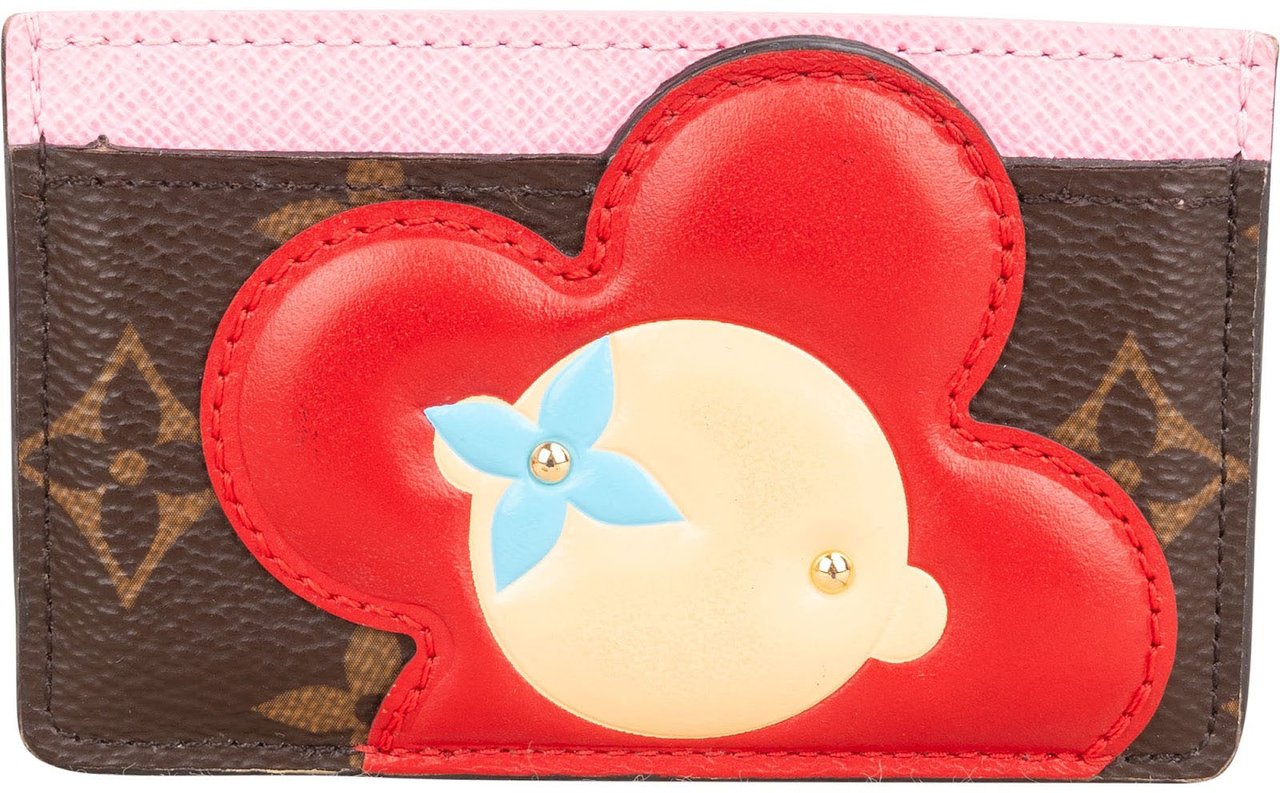 Louis Vuitton Monogram Canvas Vivienne Flower Card Holder Bruin