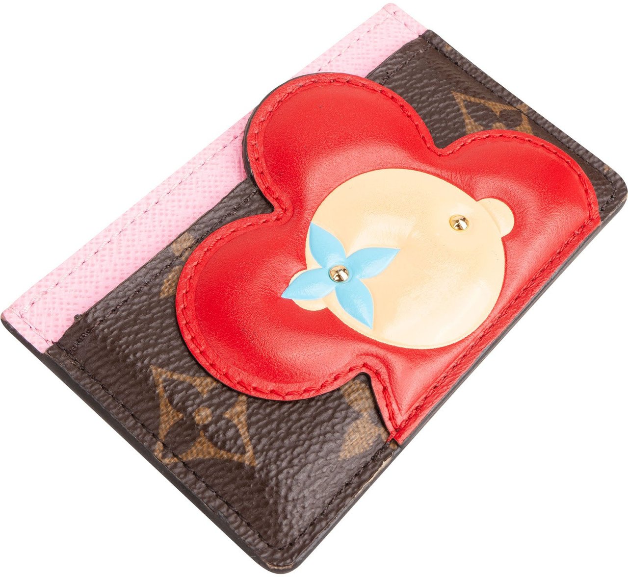 Louis Vuitton Monogram Canvas Vivienne Flower Card Holder Bruin
