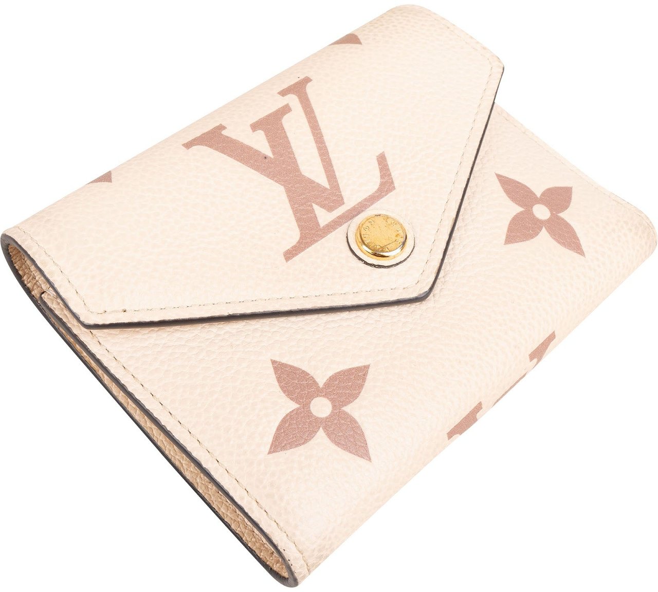 Louis Vuitton Bicolor Monogram Empreinte Leather Victorine Wallet Beige