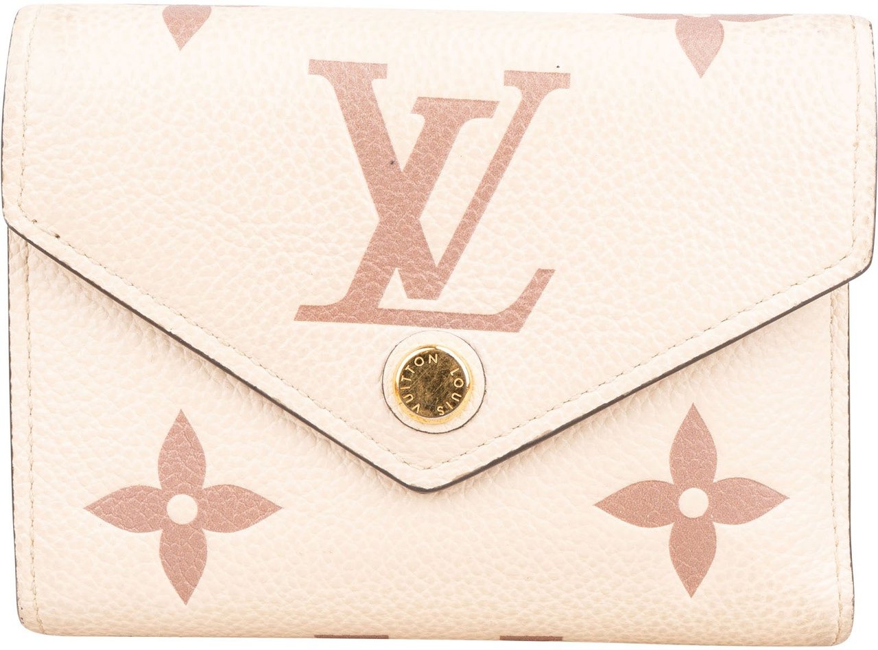 Louis Vuitton Bicolor Monogram Empreinte Leather Victorine Wallet Beige