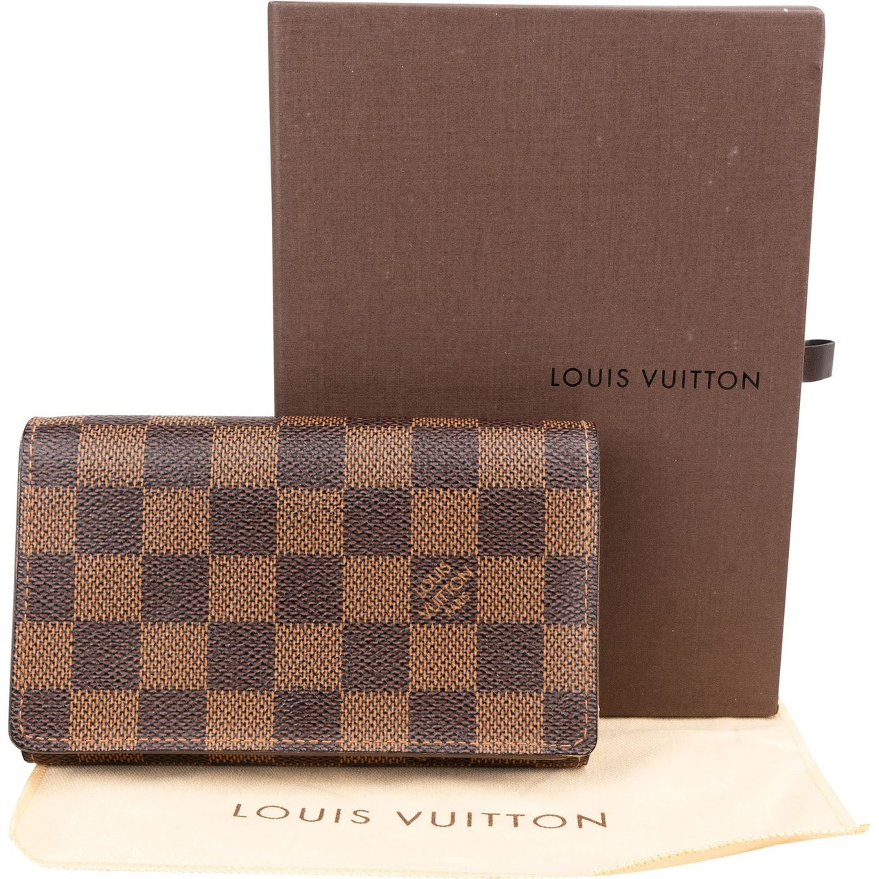 Louis Vuitton Monogram Damier Ebene Canvas Tresor Wallet Bruin