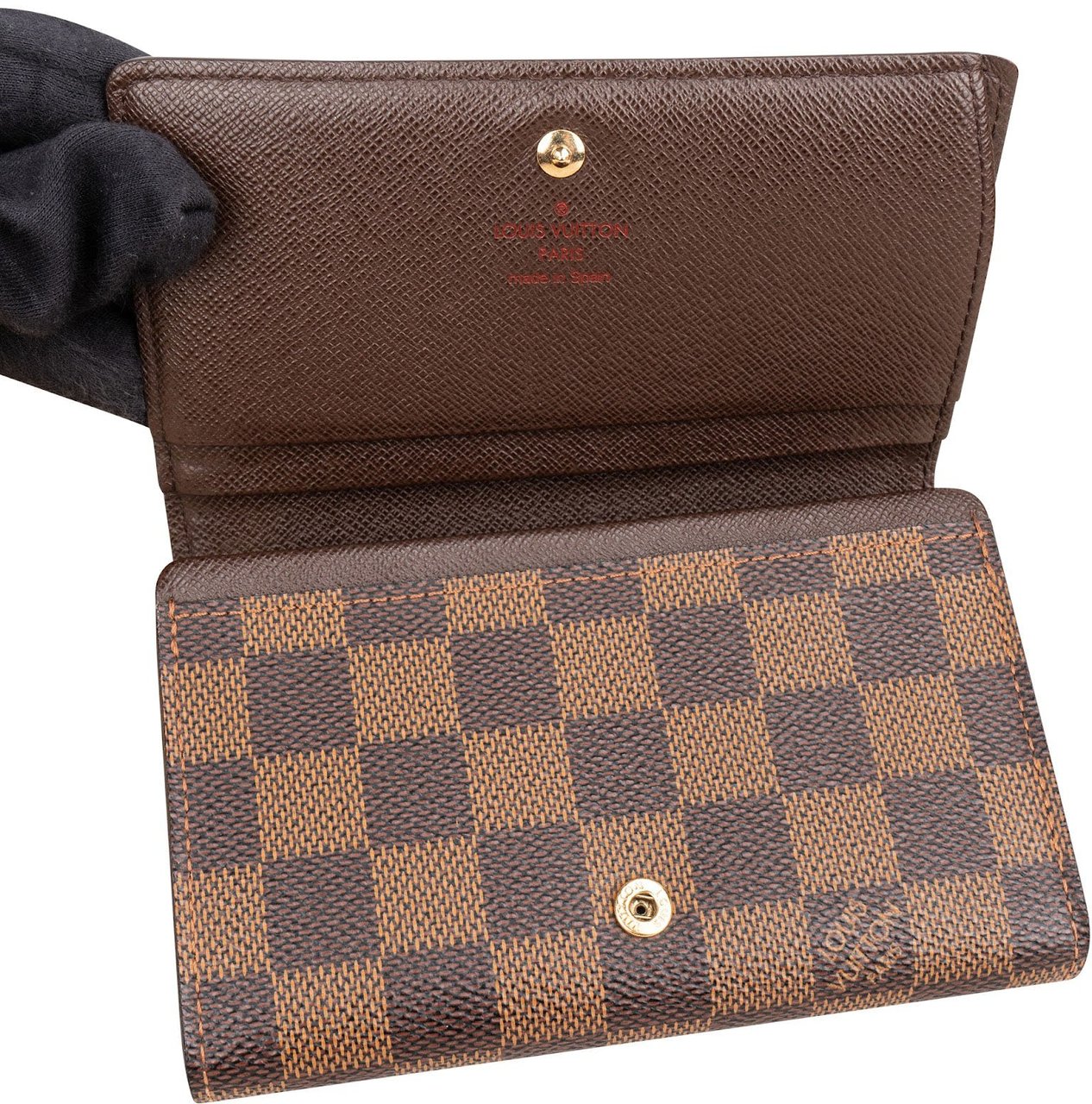 Louis Vuitton Monogram Damier Ebene Canvas Tresor Wallet Bruin