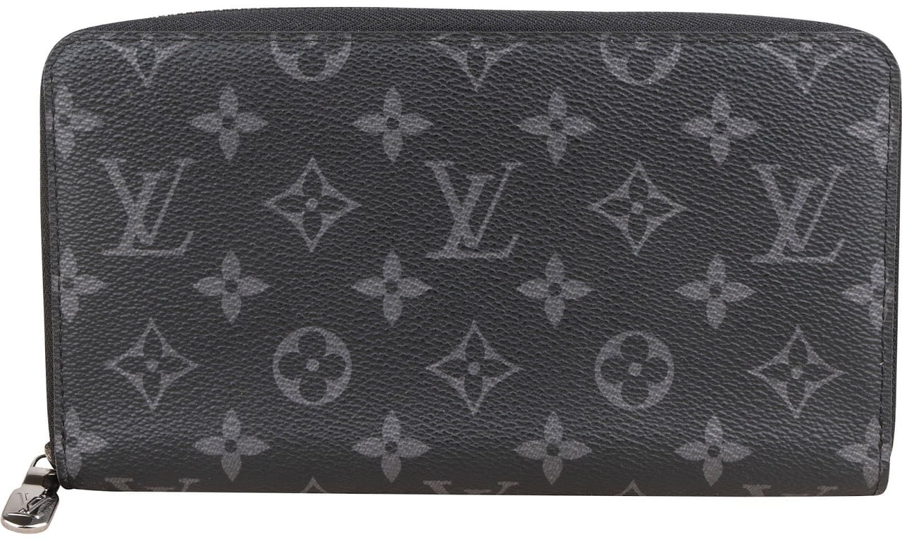 Louis Vuitton Monogram Eclipse Canvas Zippy Organizer Wallet Zwart
