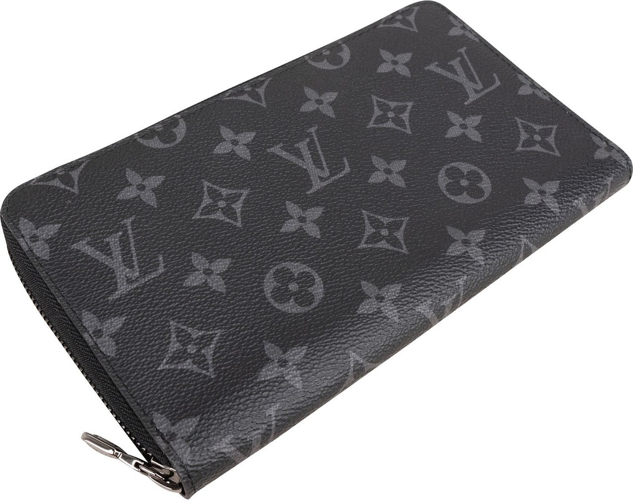 Louis Vuitton Monogram Eclipse Canvas Zippy Organizer Wallet Zwart