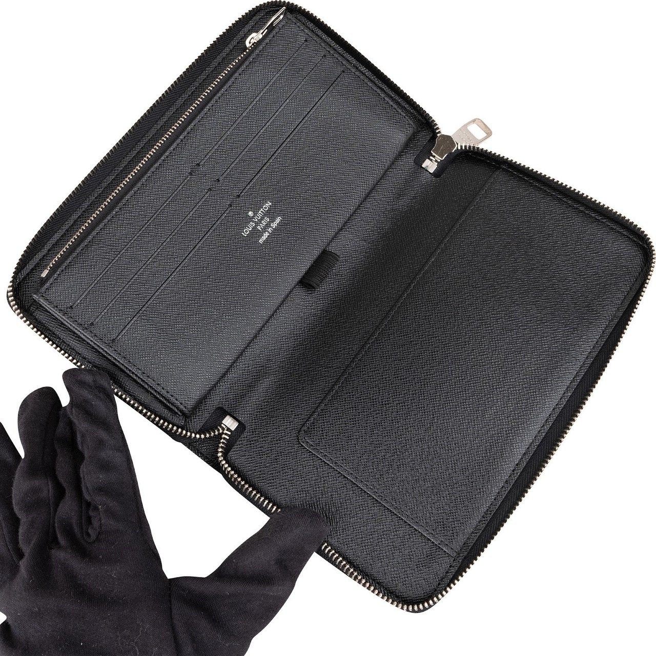 Louis Vuitton Monogram Damier Graphite Canvas Zippy Organizer Wallet Zwart
