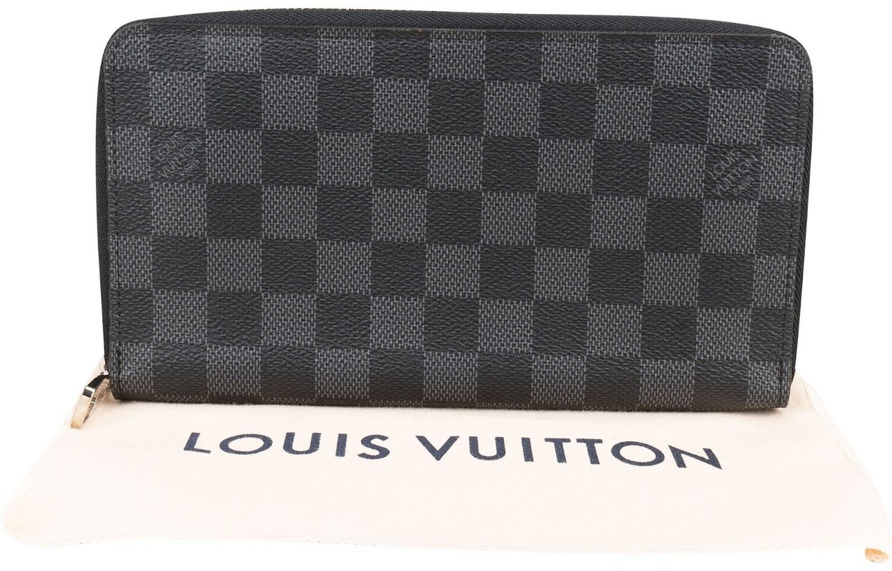 Louis Vuitton Monogram Damier Graphite Canvas Zippy Organizer Wallet Zwart