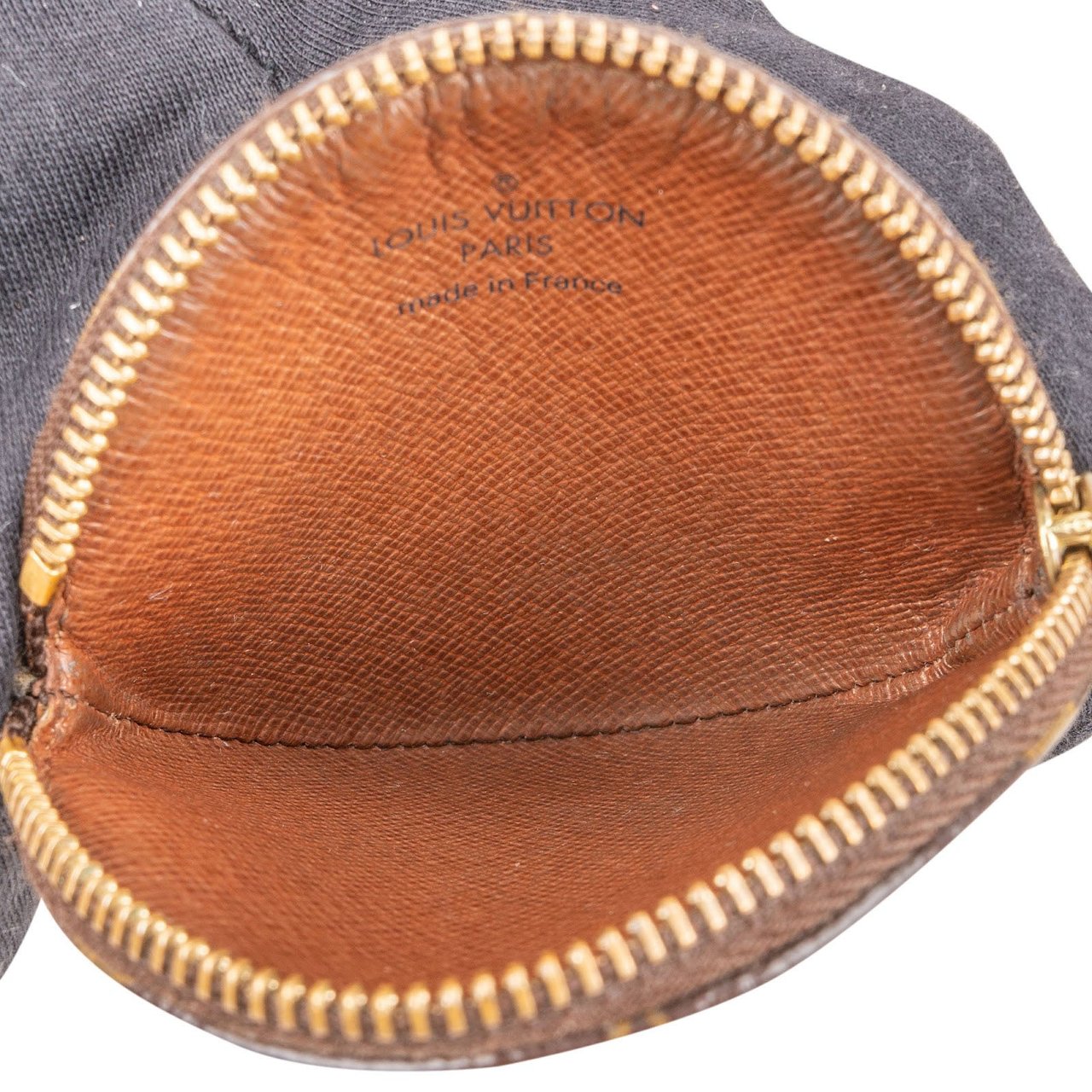 Louis Vuitton Monogram Canvas Round Rond Coin Purse Wallet Bruin