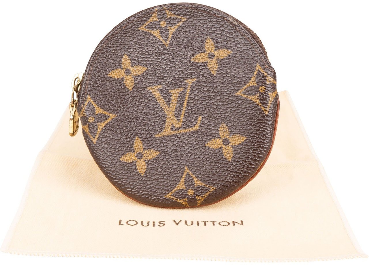 Louis Vuitton Monogram Canvas Round Rond Coin Purse Wallet Bruin