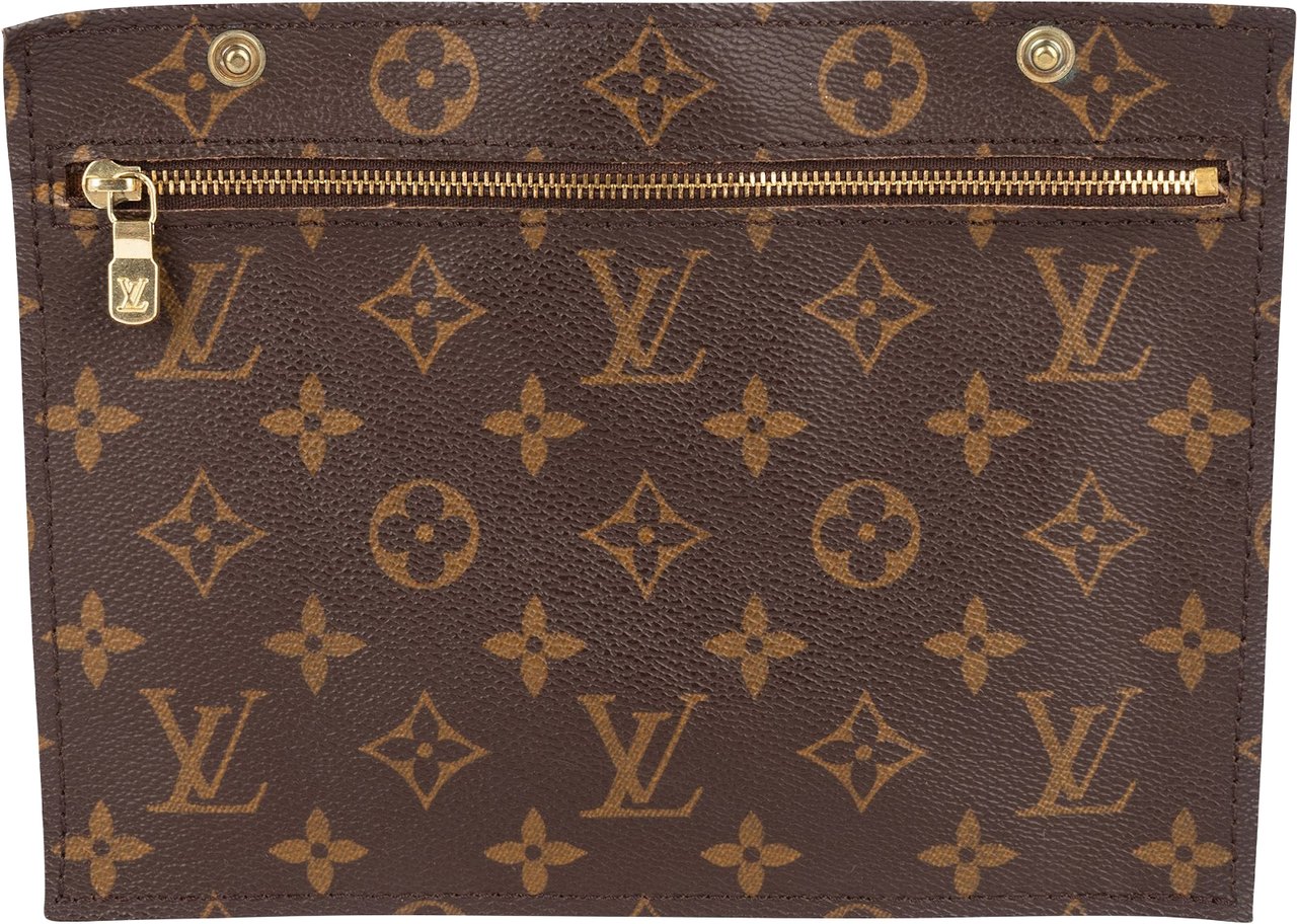 Louis Vuitton Canvas Monogram Randonnee Clip Clutch Bruin