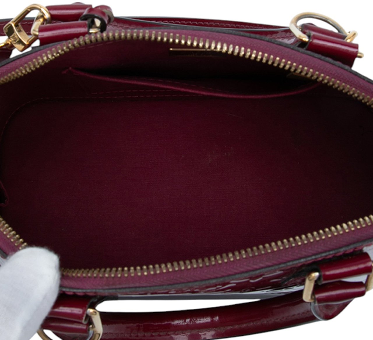 Louis Vuitton Monogram Vernis Ombre Alma BB Rood