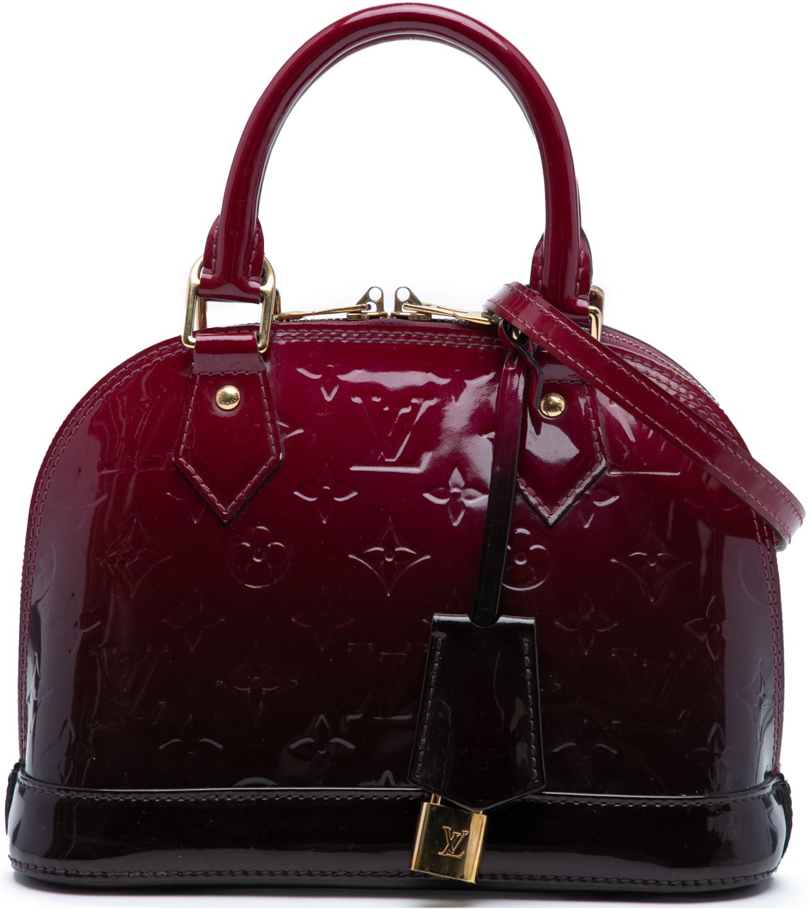 Louis Vuitton Monogram Vernis Ombre Alma BB Rood
