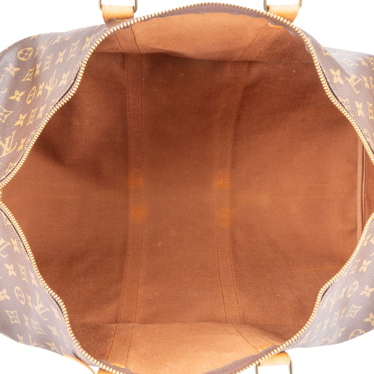 Louis Vuitton Monogram Canvas Keepall 55 Bandoulière Travel Bag Bruin