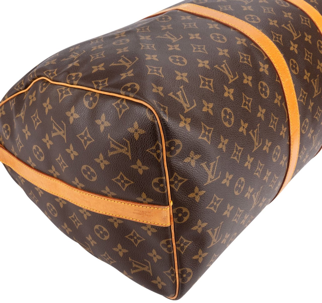 Louis Vuitton Monogram Canvas Keepall 55 Bandoulière Travel Bag Bruin