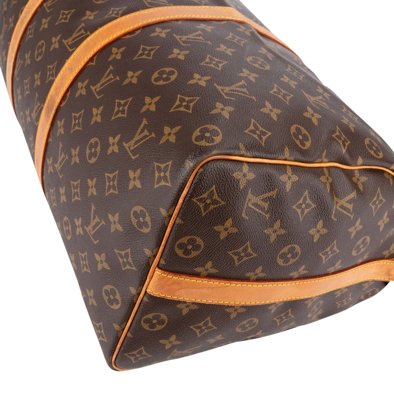Louis Vuitton Monogram Canvas Keepall 50 Bandoulière Travel Bag Bruin
