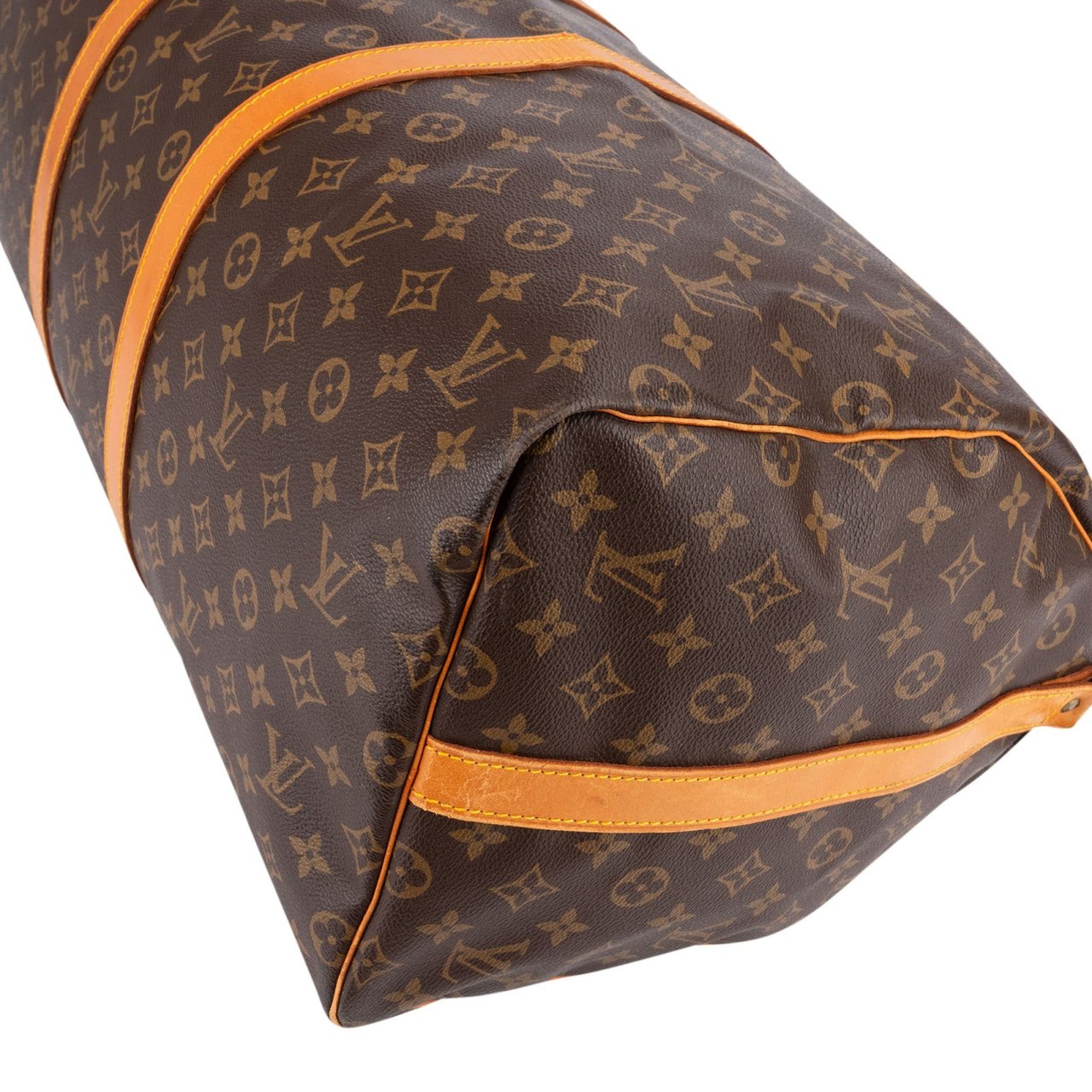 Louis Vuitton Monogram Canvas Keepall 55 Bandoulière Travel Bag Bruin