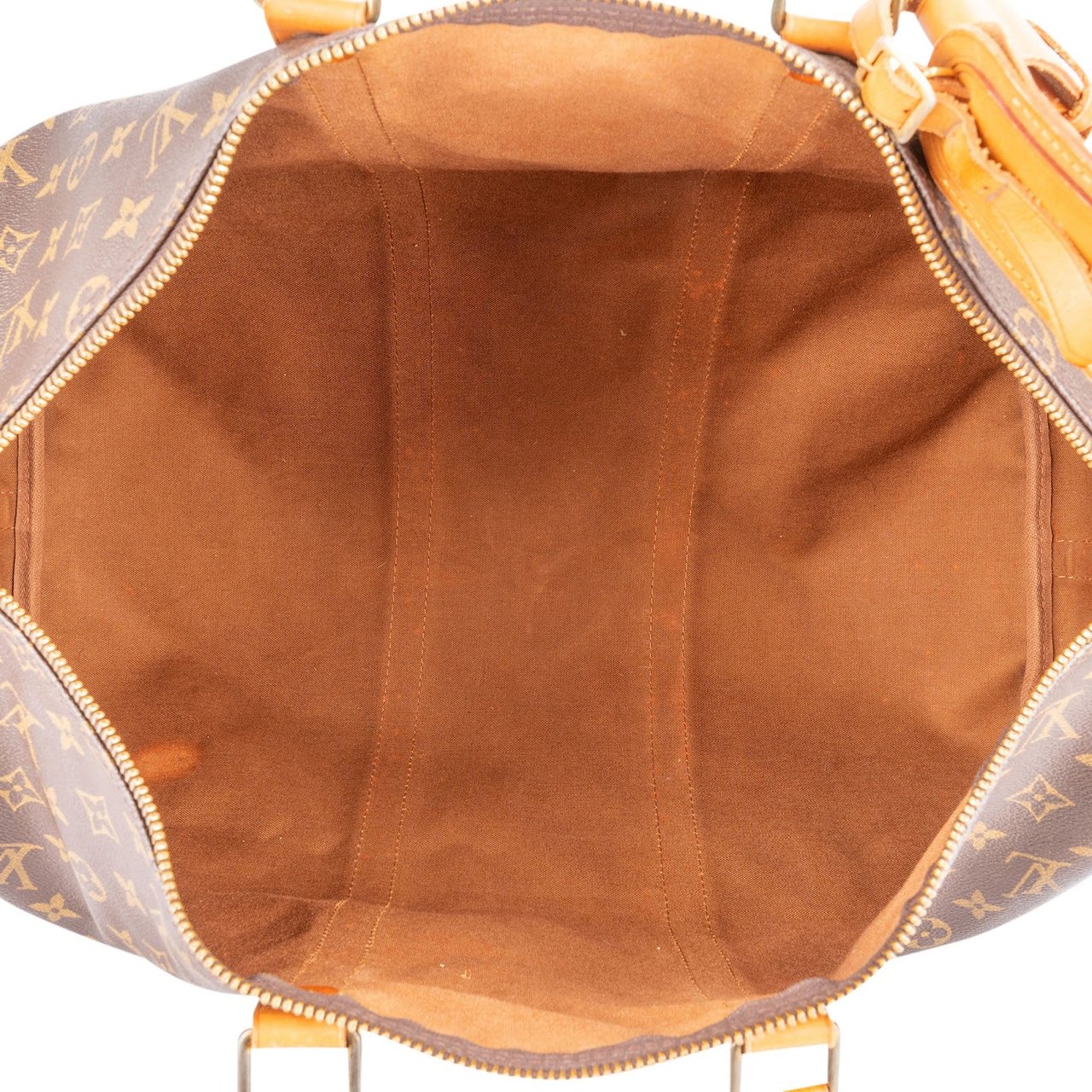 Louis Vuitton Monogram Canvas Keepall 50 Bandoulière Travel Bag Bruin