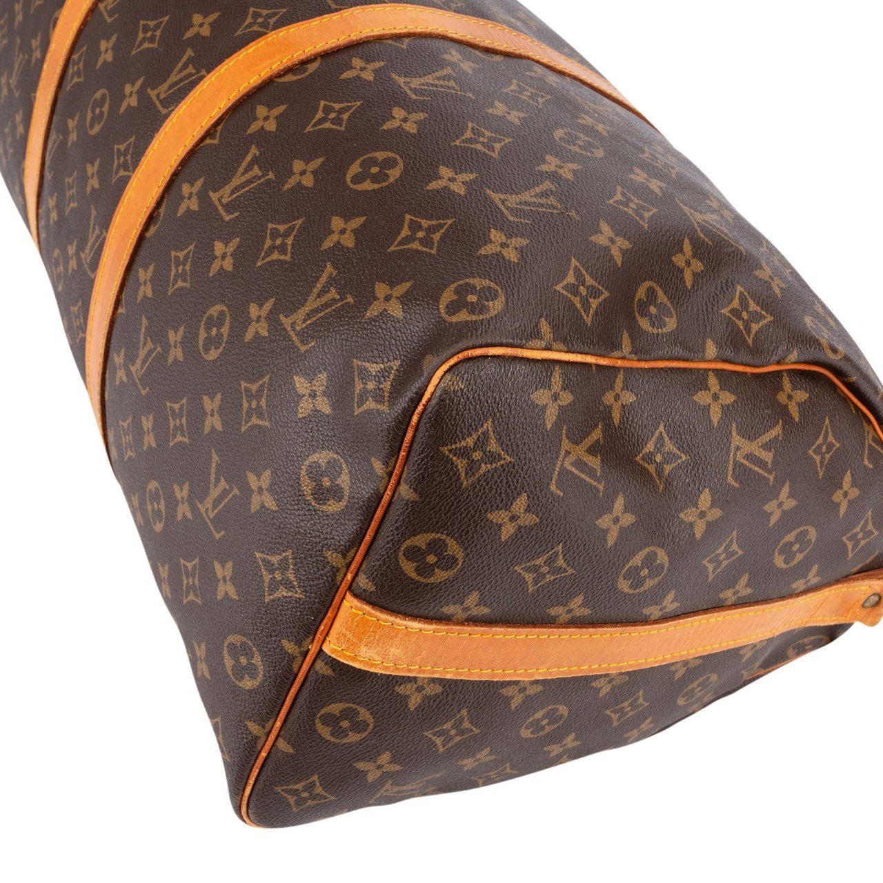 Louis Vuitton Monogram Canvas Keepall 50 Bandoulière Travel Bag Bruin